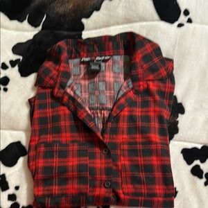 Eddie Bauer Red and Black Plaid Shirt